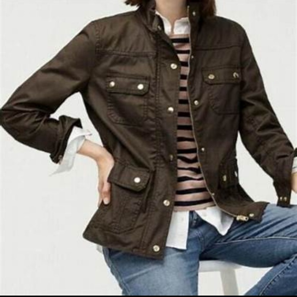 J. Crew Relaxed Boyfriend Field Jacket Black, S